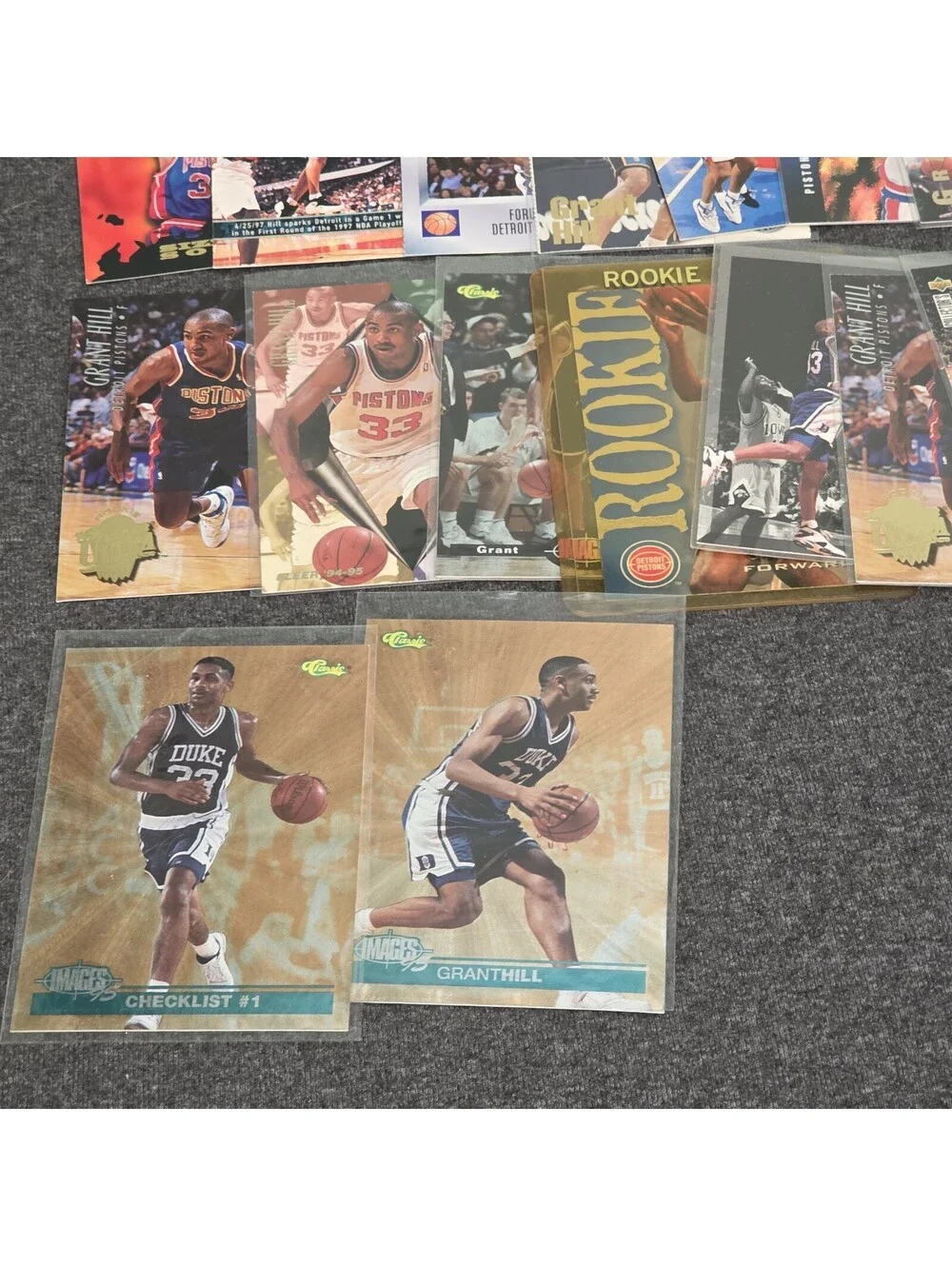 Grant Hill Lot of 62 NBA Basketball Cards - Rookies, Base, Inserts, 90s-00s